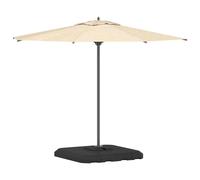 vidaXL Cantilever Parasol Base Set 4 pcs Black 98 x 98 x 13 cm Plastic, Garden a