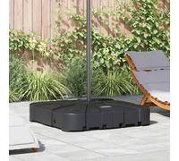 Cantilever Umbrella Base Black HDPE 88x88x19cm Stable Portable Modern Detachable