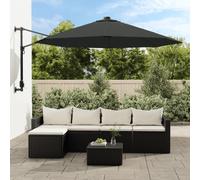 Cantilever Umbrella Canopy Anthracite 300cm 100% Polyester Replacement UV Cover