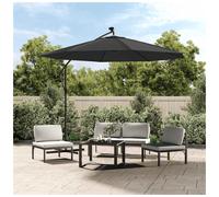 Cantilever Umbrella Canopy Anthracite 350cm 100% Polyester UV Protective 8-ribs