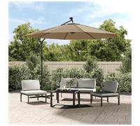 Cantilever Umbrella Canopy Taupe 300cm 100% Polyester 8-Rib Parasol Cover Heavy
