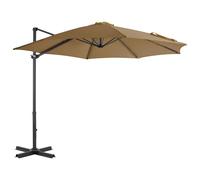 Cantilever Umbrella Taupe 300 x 238 cm PA-Coated Fabric Aluminium Pole 8 ribs UV