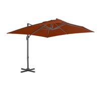 Cantilever Umbrella Terracotta 300x300 cm PA-Coated Fabric & Aluminium Pole Tilt