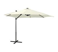 Cantilever Umbrella with Pole and LED Lights Garden Sun Shelter Parasol vidaXL