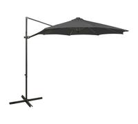 vidaXL Cantilever Garden Parasol with Pole and LED Lights Umbrella Anthracite