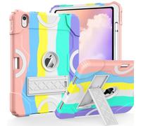 Cantis Case for iPad 11-inch (A16) 2025/ iPad 10th Generation 2022 (10.9 inch), Shockproof iPad Cover 10th Generation with Pencil Holder & Kickstand, Camouflage+White