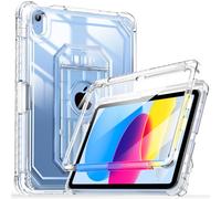 Cantis Case for iPad A16 11 Inch 2025/ iPad 10th Generation 2022 (10.9 inch) with Screen Protector & Pencil Holder, 11th Generation Case with Larger Stable Stand, Clear