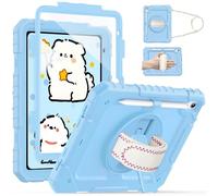 Cantis Case for iPad (A16) 11th Generation 11 inch 2025, iPad 10th Generation 10.9 inch 2022 with Screen Protector/ 360 Degree Rotating Stand/Shoulder Strap/Pencil Holder, Light Blue