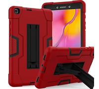 Cantis Case for Samsung Galaxy Tab A 8.0 Inch 2019 (SM-T290/T295), Slim Heavy Duty Shockproof Rugged Protective Case with Kickstand for Galaxy Tab A 8.0 Cover 2019 Without S Pen for Kids (Red+Black)