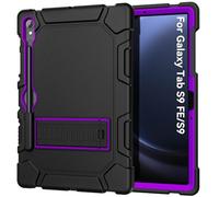 Cantis Case for Samsung Galaxy Tab S10 FE/ S9 FE 5G 10.9 Inch/Galaxy Tab S9 11 Inch 2023, Heavy Duty Shockproof Tablet Case Support S Pen, Black+Purple+Black