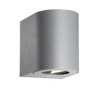Nordlux Canto 2 Outdoor Wall Light/Exterior Light Grey Silver, Intergrated LED Waterproof & Weather Resistant-Porch, Patio, Garden, Garage, or Entrance. IP44, Class 1 (Insulated)