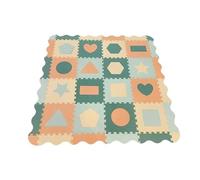 Cantoblanc® PUZZLE FOAM BABY PLAY MAT. Kids floor mat + Storage Bag. 36 Pieces with Geometric Figures and Edges. Large Size & Thickness 55x55x0.47 in (Sky Blue, Mind Green, Vanilla Yellow, Peach Pink)