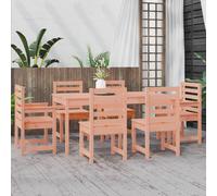 canton solid wood douglas 7 piece garden dining set in natural