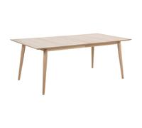 canton wooden rectangular dining table in white oak
