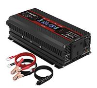 Cantonape Power Inverter 2000w DC 12V to 230V 240V AC Car Converter, 12V Inverter with Cigarette Lighter, 2 USB and UK Sockets Car Adapter With LCD Display