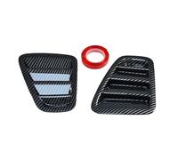 cantondz Rear Light Inserts Louvres Compatible with Fiat 500 Abarth 595 Trim 2016-2024 Car Rear Tail Lamp Decorative Panel Cover Accessories Carbon Fiber Vent