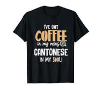 Cantonese Graphic for Coffee Lovers Gift - In My Veins & Sou T-Shirt