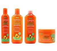 Cantu Avocado Hydrating Shampoo, Conditioner, Curling Cream & Curl Activator Cream (Set of 4)