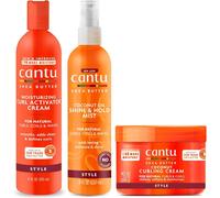 Cantu Curl Activator , Cocount Oil Shine Mist , Coconut Curling Cream (Set Of 3)