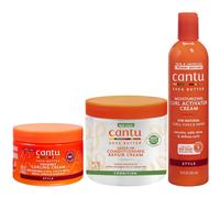 Cantu Curl Activator Cream 355Ml, Coconut Curling Cream 340G, Leave In Conditioning Repair Cream 453G (Set Of 3)