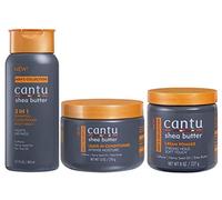 Cantu Men's 3-in-1 Shampoo Conditioner Bodywash 13.5oz, Leave in Conditioner 13oz & Cream Pomade 8oz