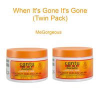 Cantu Shea Butter Natural Hair Coconut Curling Cream 12 oz/340 g (Twin Pack)