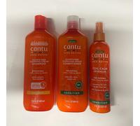 Cantu Shea Butter Shampoo & Conditioner 400ml with Coil Calm Detangler 8oz/273ml