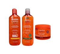 Cantu Shea Butter Sulfate Free Shampoo &Conditioner 400ml & Define+Shine Custard