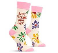Cantustime BEST F*CKING MOM EVER Socks for Mother Women - Funny Novelty Mothers Day Birthday Valentines Fun Gifts Ideas for Mom Mama Mommy - Crazy Silly Cute Flower Sock Christmas Stocking Fillers