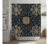Canuhkun Shower Curtain 60x80 in, Retro Shower Curtain Mandala Pattern with 12 Plastic Hooks, Waterproof Bathroom Curtains Polyester Fabric, Weighted Hem, Quick Dry, 150x200 cm, Gifts for Women G-834