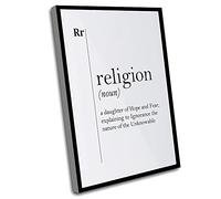 Canvas Abstract Wall Art,Define Wall Decoration,Religion Definition Print Romantic Wall Art Religion Poster Religious Humor Minimalist Art Home Decor Office Decor,12x16 Inch UnFramed Wall Art