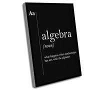 Canvas Abstract Wall Art Large,Define Wall Decoration,Algebra Definition Maths Teacher Gift Dorm Wall Art Gift For Teacher Dorm Decor Maths Poster Black Decor Algebra Wall Decor,12x16In UnFramed Wall