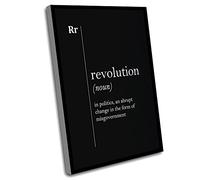 Canvas Abstract Wall Art Large,Define Wall Decoration,Revolution Definition Print Politics Quotes Lawyer Gift Office Wall Decor Black Poster Home Decor Modern Art Dictionary Art,12x16In UnFramed Wall