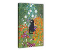 Canvas Art Poster Cat Print Vincent Van Gogh Poster Wall Art Van Gogh Flowering Garden Funny Cat Print Modern Home And Bedroom Decoration
