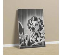 Canvas Art Print, Dalmation Pictures Animals portrait Posters, bathroom Rules Aesthetic Painting，Home Wall Decor 60x90cm Frameless