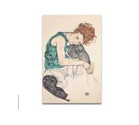 Canvas Art Printed Painting Wall Pictures, Egon Schiele Body Color Delineation Sketch Figure Posters, For Home Decor 50x70Cm Frameless