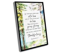 Canvas Art Wall Decor For Living Room,Colossians 2 7 Let Your Roots Grow Down Into Him And Let Your Lives Bible Verse Wall Art Baptism Gift Scripture Printable Christ Farmhouse,12x16 In UnFramed Wall