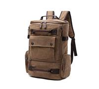 Canvas Backpack, Casual Backpack Unisex Vintage Canvas Rucksack Hiking Backpack Travel Bag Laptop Backpack School Bag Student Bag Satchel Trekking Backpack Camping Bag Coffee