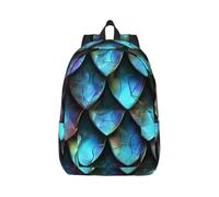Canvas Backpack Lightweight Laptop BagTravel Hiking Bag for Adult Unisex | 3d Magical Dragon Scales Pattern Printed Rucksack Backpack School Backpack For Travel School Camping, S