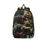 Canvas Backpack Men Biodiversity Casual Daypack Laptop Bag Travel Hiking Ca