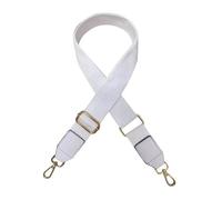 Canvas Bag Shoulder Strap 1Pc 3.8cm Canvas Cotton Bag Shoulder Strap 80-130cm Adjust Webbing Handbag Crossbody Replacement Bags Straps Accessory(White,GunBlackBuckle-38mm)