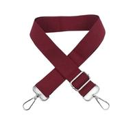 Canvas Bag Shoulder Strap 38mm Canvas Webbing Adjustable Bag Strap 80-140cm Handbag Shoulder Straps With Buckle Crossbody Bags Replace Accessories(Red,GunBlack Buckle)