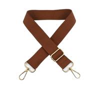 Canvas Bag Shoulder Strap 38mm Canvas Webbing Adjustable Bag Strap 80-140cm Handbag Shoulder Straps With Buckle Crossbody Bags Replace Accessories(Brown1,LightGold Buckle)