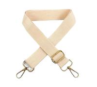Canvas Bag Shoulder Strap 38mm Canvas Webbing Adjustable Bag Strap 80-140cm Handbag Shoulder Straps With Buckle Crossbody Bags Replace Accessories(Beige,Silver Buckle)