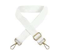 Canvas Bag Shoulder Strap 38mm Canvas Webbing Adjustable Bag Strap 80-140cm Handbag Shoulder Straps With Buckle Crossbody Bags Replace Accessories(PureWhite,Silver Buckle)