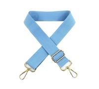 Canvas Bag Shoulder Strap 38mm Canvas Webbing Adjustable Bag Strap 80-140cm Handbag Shoulder Straps With Buckle Crossbody Bags Replace Accessories(LightBlue,LightGold Buckle)