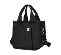 Canvas Bag - Trendy Design Shoulder Bag | Handy Utility Bag, Versatile Usable, Inner Pocket for School, Shopping, Work, Women, Girls, Schools, Outdoor Travel, Picnic, Commuting, black, Siehe