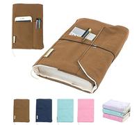 Canvas Book Covers Washable Protector, Adjustable for Hardcover with Pockets, Lovers Gifts