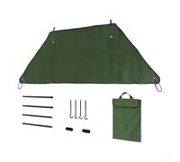 Canvas Camping Windscreen Foldable Wind Blocker With Poles Green M Size | Canvas and metal construction Easy installation with poles and stakes Suitable for camping hiking picnics barbecues(M)