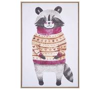 Canvas CAMPLI Animal Motif 63 x 99 cm Grey